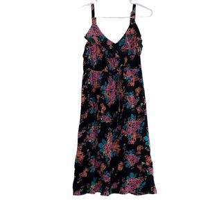 NWT TORRID dress floral print ruffle spaghetti strap sleeveless Size 0 (12)